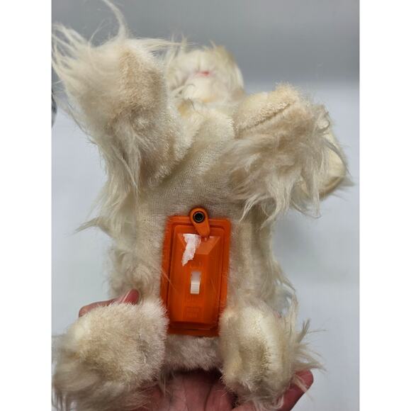 Vintage Hong Kong Terrier Puppy Dog Plush Battery Operated Toy W/ Bow - Picture 5 of 5